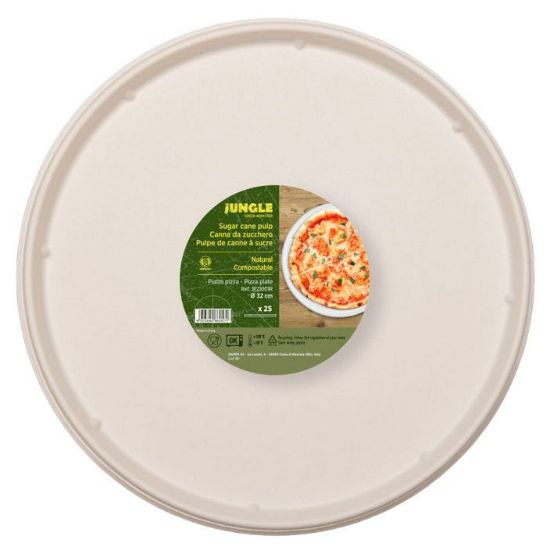 Immagine di PIATTI PIZZA 25pz D32cm CELLULOSA ECOLOGICO