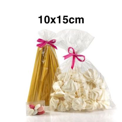 Immagine di SACCHETTI BUSTA CELLO TRASPARENTE A 10x15cm 100pz PER ALIMENTI