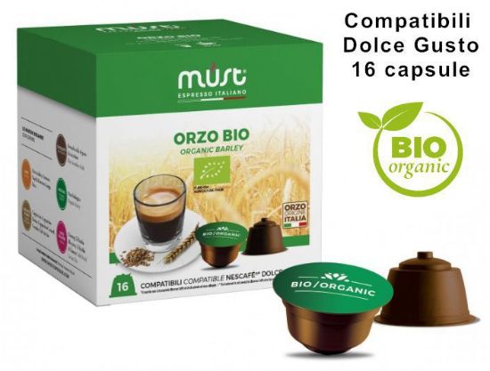 Immagine di CAFFE CAPSULE DG 16pz ORZO BIOLOGICO BARLEY ORG. - (compatibile Dolce Gusto) MUST