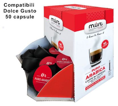 Immagine di CAFFE CAPSULE DG 50pz ARABICA PURA - (compatibile Dolce Gusto) MUST