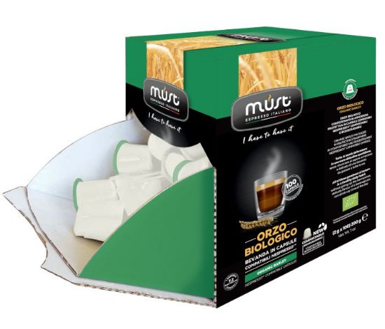 Picture of CAFFE CAPSULE NP 100pz BIOLOGICO ORZO BIO COMPOSTABILE - (compatibile Nespresso) MUST