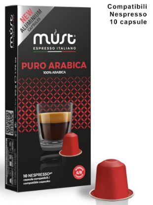 Immagine di CAFFE CAPSULE NP 10pz ARABICA PURA - (compatibile Nespresso) MUST