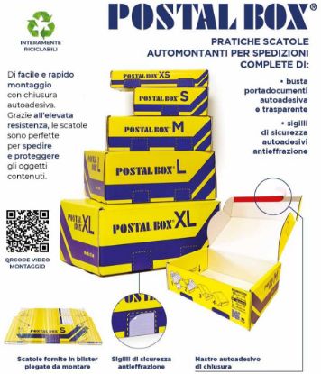 Immagine di SCATOLE POSTALBOX SPEDIZIONE 1pz M 36X24X12 AUTOMONTANTI