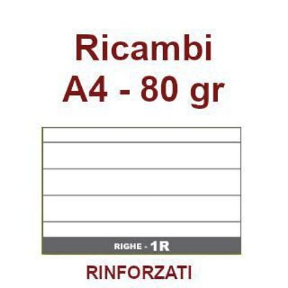 Immagine di RICAMBI A4 80gr 1R RINFORZATI 40f