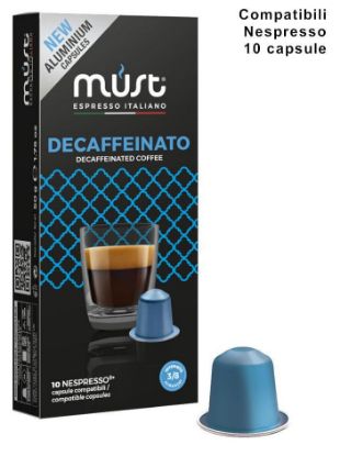 Immagine di CAFFE CAPSULE NP 10pz DECAFFEINATO ALU - (compatibile Nespresso) MUST