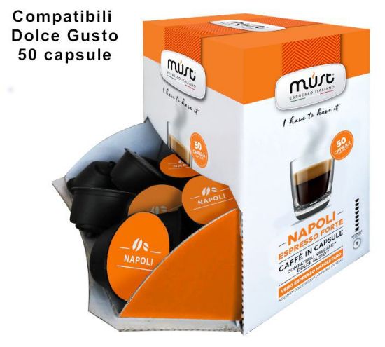 Immagine di CAFFE CAPSULE DG 50pz NAPOLI - (compatibile Dolce Gusto) MUST