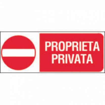 Immagine di TARGA DIVIETO ACCESSO PROP. PRIVATA 31X14 1pz