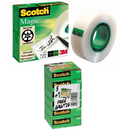 Picture of SCOTCH SCRIVIBILE 19mm X 33mt 6pz 810 3M SCRIVIBILE PERMANENTE