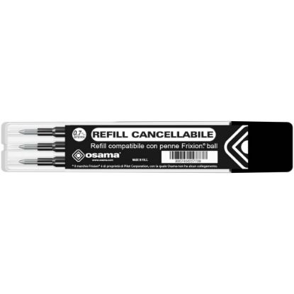 Immagine di PENNA SFERA REFILL CANCELLABILE 3pz OSAMA X FRIXION NERO