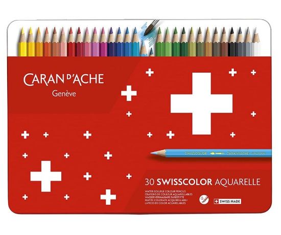 Picture of PASTELLI SWISSCOLOR 30 colori CARAN D'ACHE  SCATOLA IN METALLO