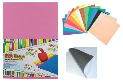 Immagine di GOMMA CREPP 20X30cm 10FG FOGLI COLORI ASSORTITI - EVA FOAM -