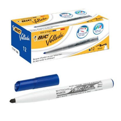 Immagine di PENNARELLI BIC VELLEDA 12pz BLU (per lavagna) 3881B