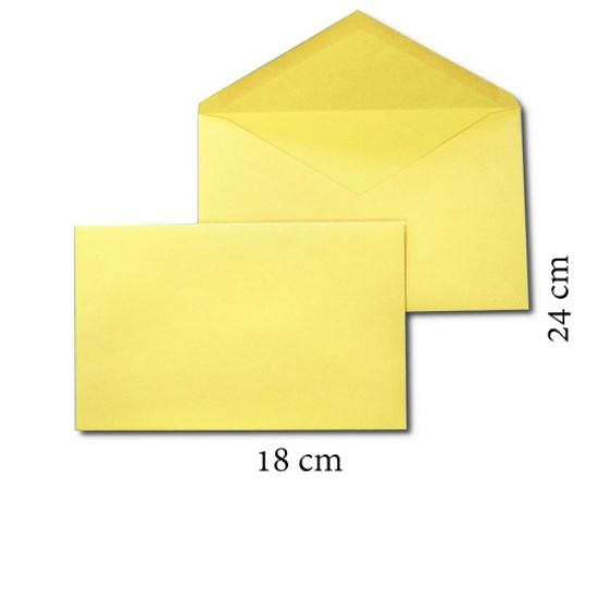 Immagine di BUSTA LETTERA 18x24cm FORMATO 1/2 PROTOCOLLO 25pz GIALLO POSTA