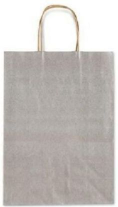 Immagine di SACCHETTI SHOPPER TU ARGENTO 46x16x49cm 25pz CON MANICO CORDA