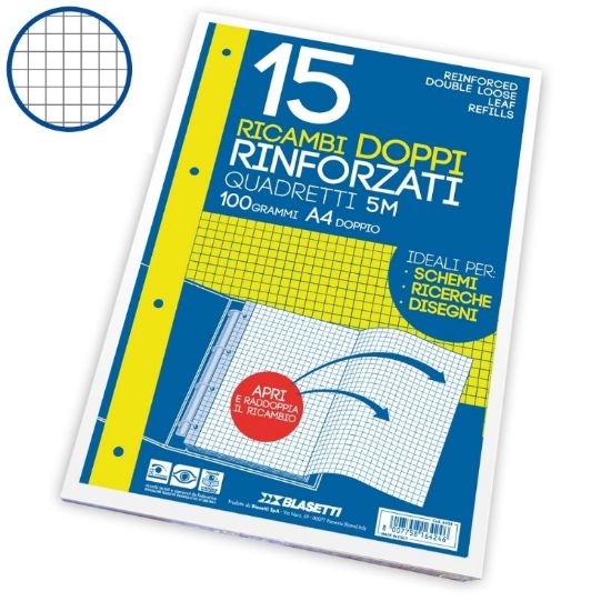 Immagine di RICAMBI A4 100gr 5mm RINFORZATI DOPPIO