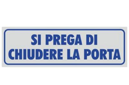 Picture of TARGA ADESIVE 8X10 ARGENTO PICTOFIX CHIUDERE LA PORTA 1pz