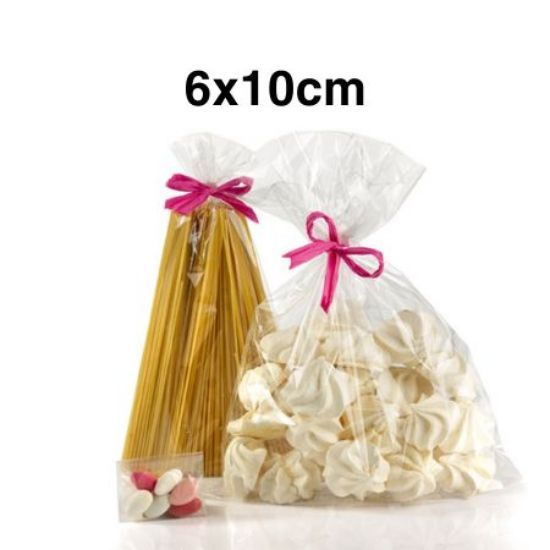 Immagine di SACCHETTI BUSTA CELLO TRASPARENTE 6x10cm 100pz PER ALIMENTI