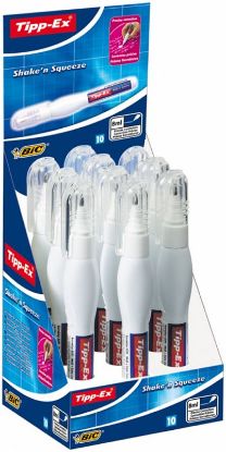 Immagine di CORRETTORE PENNA 10pz 8ml SHAKE'N SQUEEZE - TIPP-EX BIC