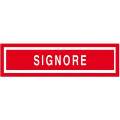 Immagine di TARGA ADESIVE 4X15 ROSSE TARGAFIX SIGNORE 1pz