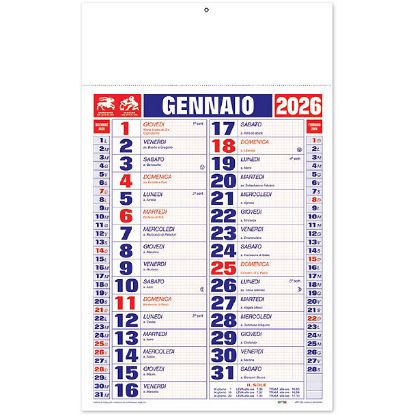 Immagine di CALENDARIO OLANDESE 29x47cm ROSSO/BLU