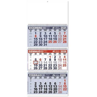 Immagine di CALENDARIO OLANDESE 31x72cm TRITTICO 1pz