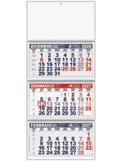 Immagine di CALENDARIO OLANDESE 31x72cm TRITTICO 1pz