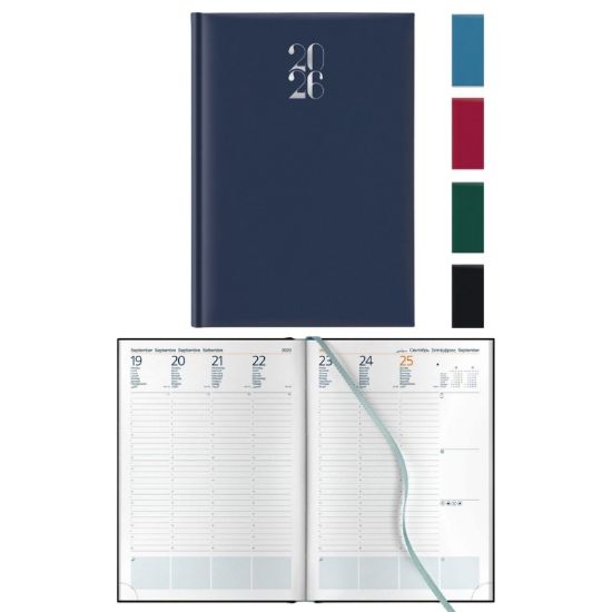 Immagine di AGENDA SETTIMANALE A4 GOMMATO 1pz - COLORI ASSORTIITI