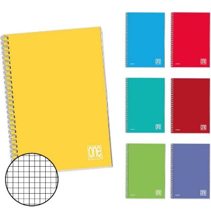 Picture of QUADERNI MAXI TINTA UNITA SPIRALE 90gr 4M 5pz - 21X29 A4 - NO FORI