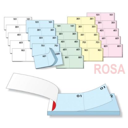 Immagine di BLOCCO RICEVUTA SCONTRINI NUMERATI (1-1000) 13x6cm 1pz ROSA