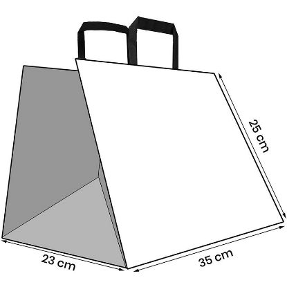Picture of SACCHETTI SHOPPER TU BIANCO 35x23 + 25cm 25pz