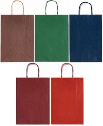 Immagine di SACCHETTI SHOPPER TINTA UNITA 46x16x49cm 25pz COLORI ASSORTITI