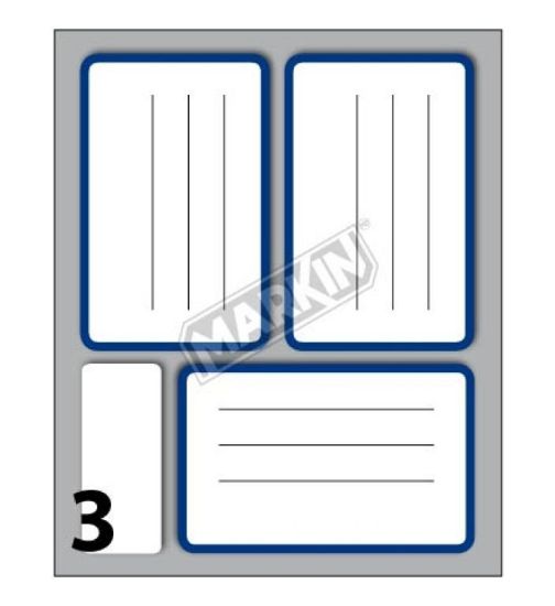 Immagine di ETICHETTE MARKIN 10 FOGLI 83x53mm 1pz RIGHE