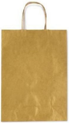 Immagine di SACCHETTI SHOPPER TU ORO 36x12x41cm 25pz CON MANICO CORDA