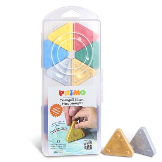 Picture of PASTELLI CERA PRIMO JUMBO 12 COLORI 1pz TRIANGOLARI