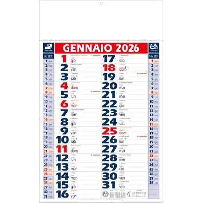 Immagine di CALENDARIO OLANDESE 29x47cm ROSSO/BLU