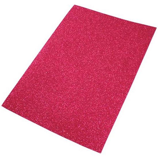 Picture of FOGLI EVA 40X60 FUCSIA 10FG GLITTER FOAM CREPP