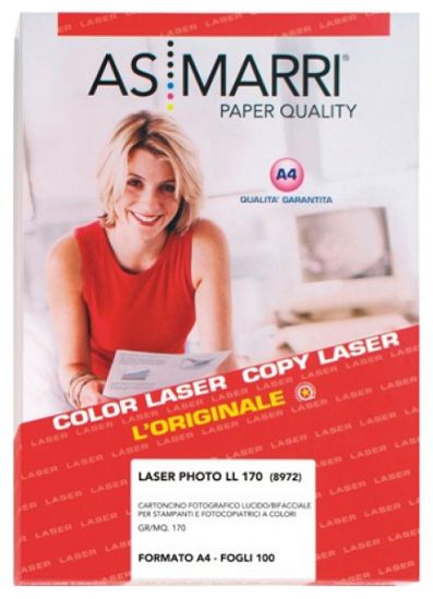 Picture of CARTA A4 21x29 170gr 100fg LASER FOTO AS/M. 8972 F/R