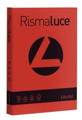 Immagine di CARTA A4 200g 125fg 1pz RISMALUCE ROSSO FAVINI