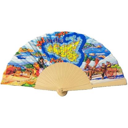 Picture of VENTAGLIO diam.42cm 12pz IN LEGNO - SICILIA