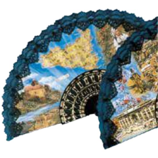 Immagine di VENTAGLIO diam.42cm 12pz IN PVC - SICILIA