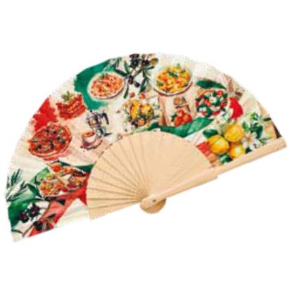 Picture of VENTAGLIO diam.42cm 12pz IN LEGNO colori assortiti