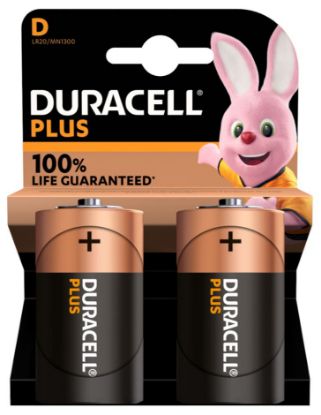 Immagine di BATTERIE DURACELL PLUS D TORCIA MN1300 1.5v 2x1pz PLUS POWER