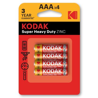 Immagine di BATTERIE KODAK ZINC SUPER HEAVY DUTY AAA MINISTILO 4x 1,5v