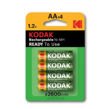 Immagine di BATTERIE RICARICABILI KODAK STILO 4x 1pz 2600mAh