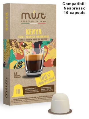 Immagine di CAFFE CAPSULE NP 10pz KENYA MONOORIGINE COMPOSTABILE - (compatibile Nespresso) MUST