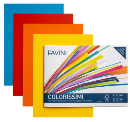 Immagine di ALBUM CARTONCINO COLOR 24X34cm 16fg 220gr 5pz COLORISSIMI