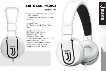 Picture of CUFFIE MULTIMEDIALI 1pz JUVENTUS - TECHMADE