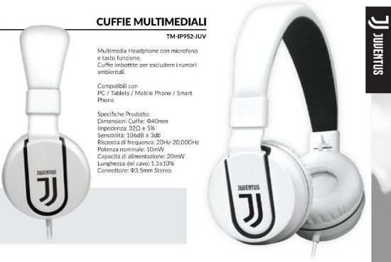 Picture of CUFFIE MULTIMEDIALI 1pz JUVENTUS - TECHMADE