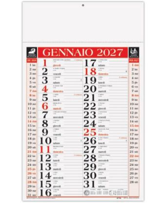 Immagine di CALENDARIO OLANDESE 29X47cm ROSSO/NERO