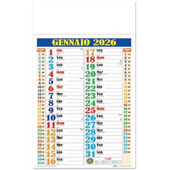 Immagine di CALENDARIO OLANDESE 29x47cm MULTICOLOR